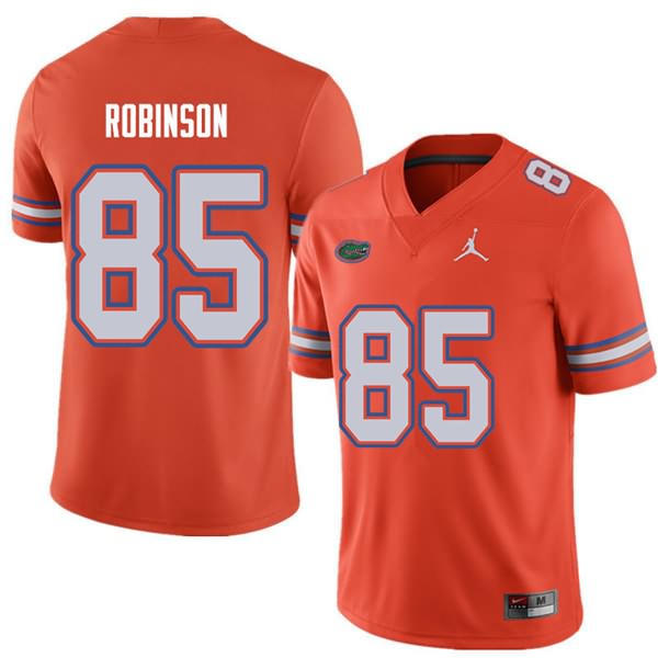 Men's NCAA Florida Gators James Robinson #85 Stitched Authentic Jordan Brand Orange College Football Jersey MXG4365YI